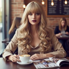 Dalgalı Perçemli Uzun Fiber Sen Peruk / Balköpüğü