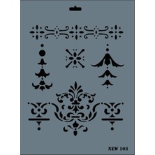 Rich New Seri N-103 Stencil 35X25 cm