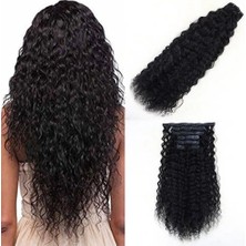 Yoğun Dalgalı 7 Parça Görünmez Yarım Ay Set %100 Gerçek / 70CM