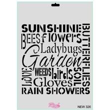 Rich New Seri N-326 Stencil 35X25 cm