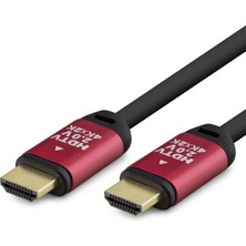 Skygo Ramia Premium | HDMI 2.0 Kablo 4K UHD Od 8.0 mm 25 M - Siyah Kırmızı HDX2040 | TG-HB-2026