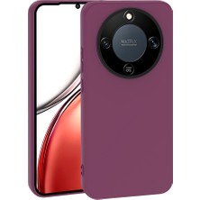 Marsilyan Honor Magic 8 Lite 5g Kılıf Zore Mara Lansman Kapak - Koyu Mor