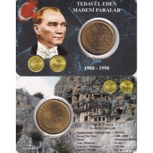 Emir Koleksiyon Türkiye 1990 Yılı Pirinç Tedavül 500 Lira Çil Özel Renkli Kapamasında ( Unc )