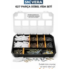 627 Parça Vida Dübel Seti – Organizer Kutu Montaj ve Tamir Seti Çivi Pul Kanca
