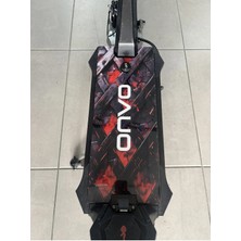 Bisiklet Dünyam Onvo Rx4 Scooter Uyumlu Pleksi Tabanlık / Yapışkanlı Deck 2.8mm -Kırmızı Zırh