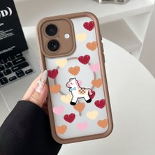 Ucuc iPhone 16 Uyumlu Manyetik Halkalı Yarı Sayda Mat Kamera Koruma Anti-Darbe Silikon Kılıf