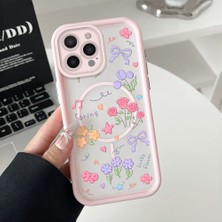 Ucuc iPhone 14 Pro Uyumlu Manyetik Halkalı Yarı Sayda Mat Kamera Koruma Anti-Darbe Silikon Kılıf