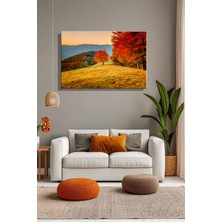Şehber Modern Duvar Tablosu Yatay Kanvas Tekli Salon Mutfak Yatak Odası Ofis Sonbahar Manzara