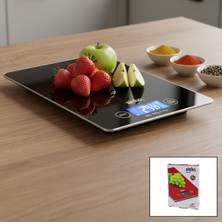Bucuks Cam Mutfak Tartısı Terazi LCD Ekran 5kg/1gr PİLLİ=CR2032 Gr/oz/ml/ıb Ölçüm SKS-4526
