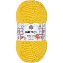 Remstdrk 1 Adet Baby One Tüylenmeyen El Örgü Ipi Yünü Sarı K154