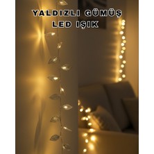 Dekoratif Gümüş Yaprak LED Aydınlatma Pilli Ortam Işığı