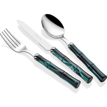 Rivadossi Sandro Bamboo Yeşil 24 Parça Çatal Bıçak Seti