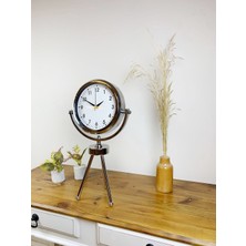 By Nevser Krom Metal Mini Tripod Lüks Masa Saati 45×26 cm