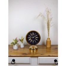 By Nevser Gold Metal Zarif Masa Saati 25×20 cm