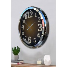 By Nevser Krom Işıltılı Zaman 52 cm Metal Duvar Saati