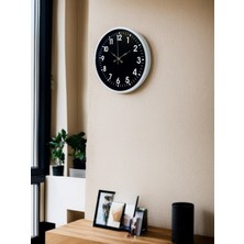 By Nevser 36 cm Beyaz Dekoratif Duvar Saati