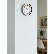 By Nevser 36 cm Çocuk Odası Dekoratif Duvar Saati
