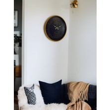 By Nevser 36 cm Kahverengi Modern Duvar Saati