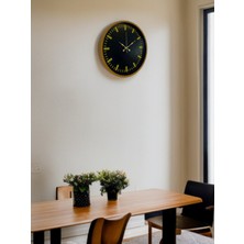 By Nevser 36 cm Kahverengi Modern Duvar Saati