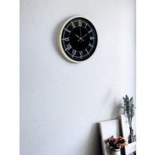 By Nevser 36 cm Krem Dekoratif Duvar Saati