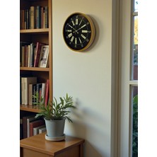 By Nevser 36 cm Modern Kahverengi Duvar Saati