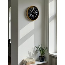 By Nevser 36 cm Kahverengi Dekoratif Duvar Saati