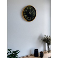 By Nevser 36 cm Kahverengi Gold Roma Rakamlı Duvar Saati