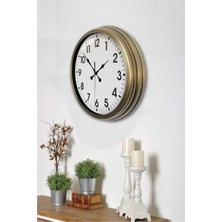 By Nevser Eskitme Standart 40 cm Metal Klasik Duvar Saati