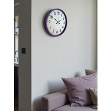 By Nevser 36 cm Mor Standart Duvar Saati