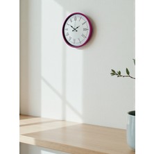 By Nevser 36 cm Pembe Roma Rakamlı Duvar Saati