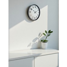 By Nevser 36 cm Gri Standart Dekoratif Duvar Saati