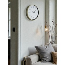 By Nevser 36 cm Krem Sade Dekoratif Duvar Saati