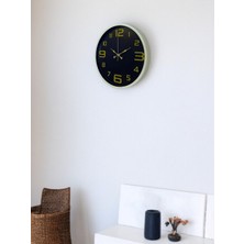 By Nevser 36 cm Krem Gold Rakamlı Duvar Saati