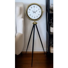By Nevser Luxury Gold Tripod Ayaklı Saat