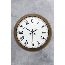By Nevser 36 cm Eskitme Metal Roma Rakamlı Duvar Saati