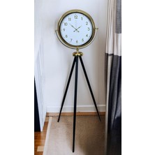 By Nevser Heritage Gold Zarif Tripod Ayaklı Saat