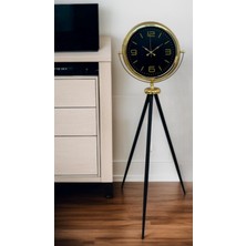 By Nevser Gold Dekoratif Tasarım Tripod Ayaklı Saat
