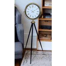 By Nevser Gold Göz Alıcı Tripod Ayaklı Duvar Saati