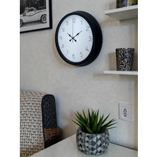 By Nevser Pure Time Black 40 cm Metal Duvar Saati