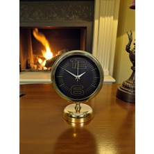 By Nevser Elite Black Gold 25 x 20 cm Metal Masa Saati