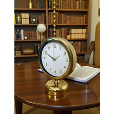 By Nevser Aura Gold Modern 25 x 20 cm Metal Masa Saati