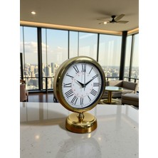 By Nevser Gold Asaleti Roma 25 x 20 cm Metal Masa Saati