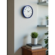 By Nevser 36 cm Lacivert Dekoratif Duvar Saati