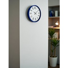 By Nevser 36 cm Lacivert Roma Rakamlı Duvar Saati