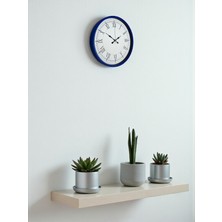 By Nevser 36 cm Lacivert Roma Rakamlı Duvar Saati