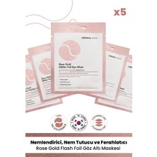 Dermal 3 Katmanlı Rose Flash Foil Göz Altı Torbalarına Karşı Kağıt Göz Maskesi 4 gr 5 Adet