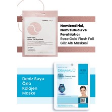 Dermal 3 Katmanlı Rose Göz Maskesi ve Arındırıcı ve Pürüzsüzleştirixci Aqua Maske Seti