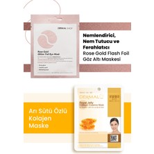 Dermal 3 Katmanlı Rose Gold Göz Maskesi ve Arındırıcı Arı Sütü Özlü Kolajen Maske Seti 2 Adet