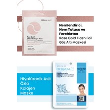 Dermal 3 Katmanlı Rose Gold Göz Maskesi Ve Hyaluronate Kolajen Özlü Cilt Bakım Maske Seti