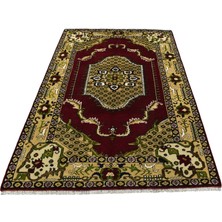 Zehra Abla Halı Yeni El Dokuma Benzersiz Kırmızı Ayvacık Avunya Çanakkale Yün Halı 7127